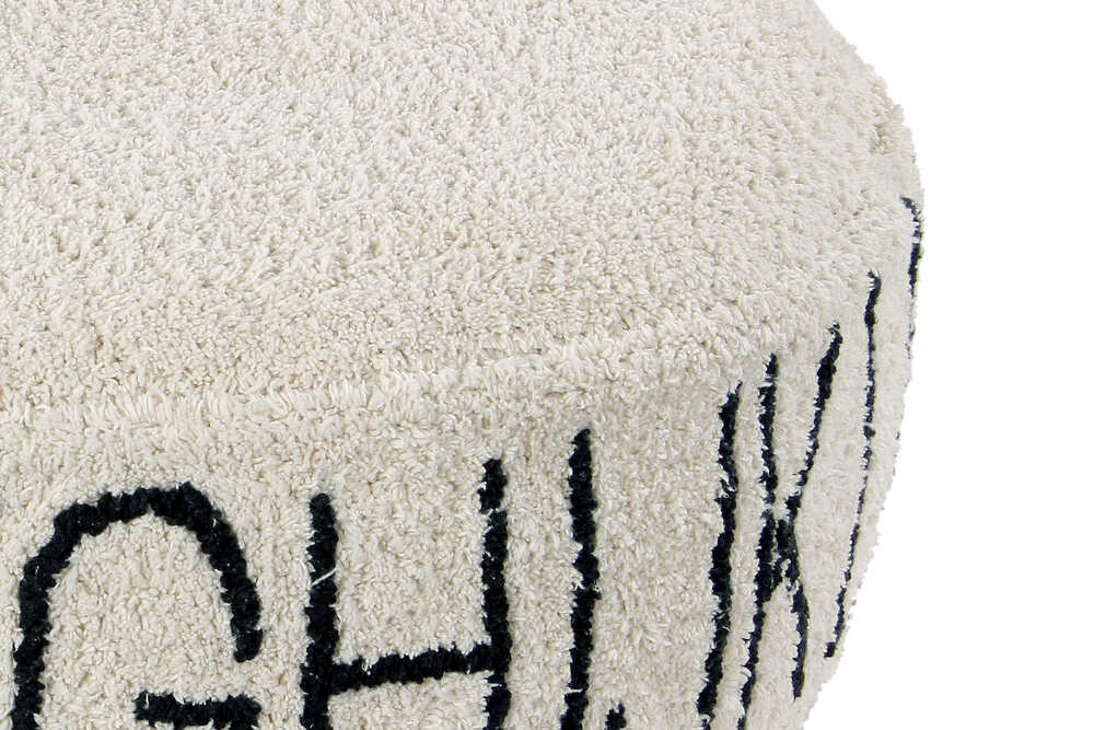 Pouf Abc Natural - Black - ABC