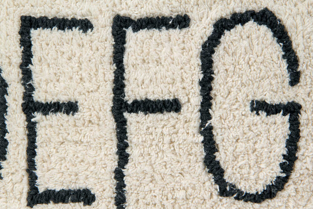 Pouf Abc Natural - Black - ABC