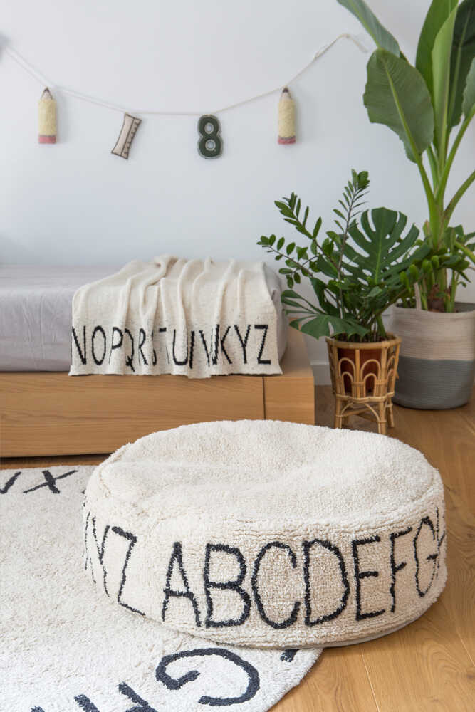 Pouf Abc Natural - Black - ABC