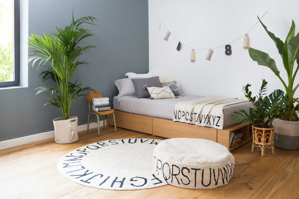 Pouf Abc Natural - Black - ABC