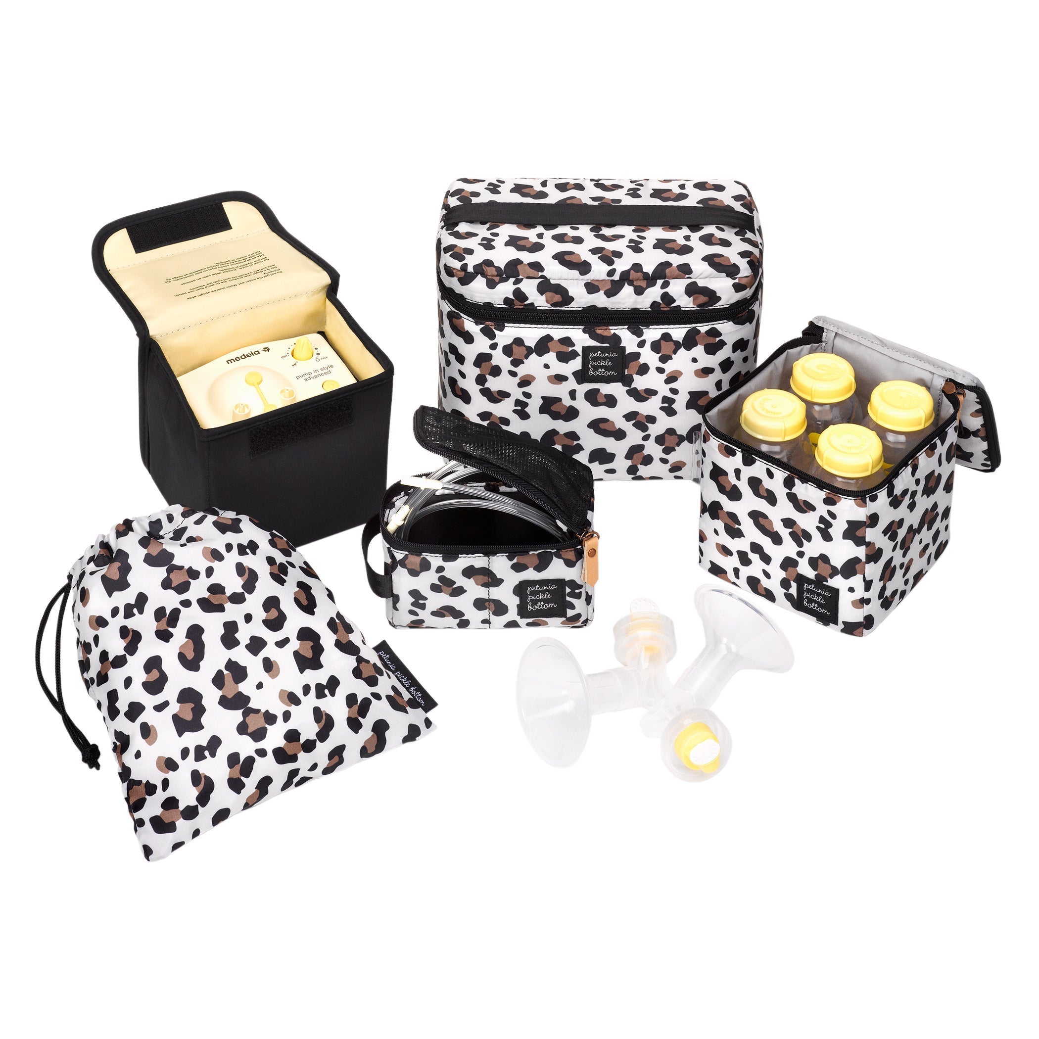 Petunia Pickle Bottom Prompt Pump Kit in Moon Leopard Breast Pump Bag