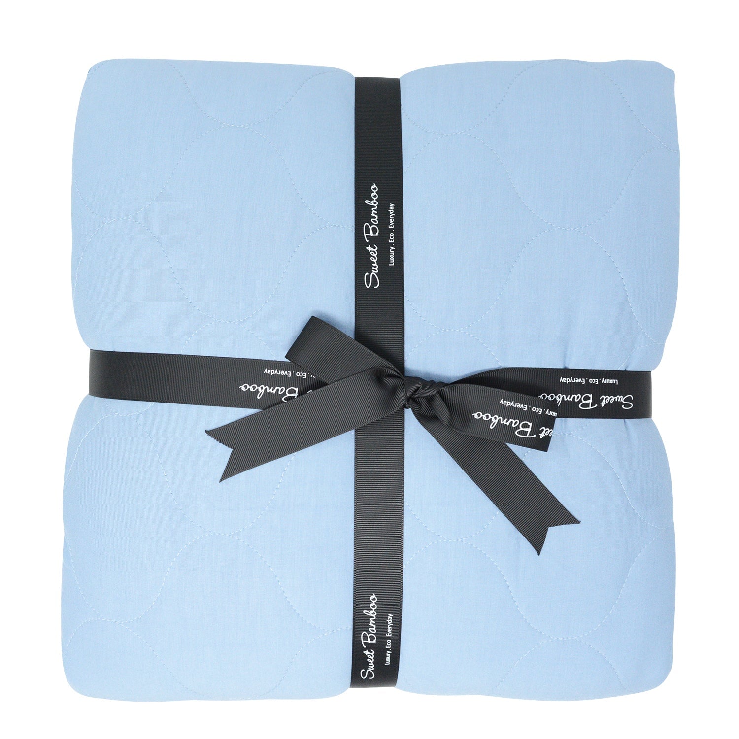 Quilted Blanket - 80 X 60 - Faded Denim