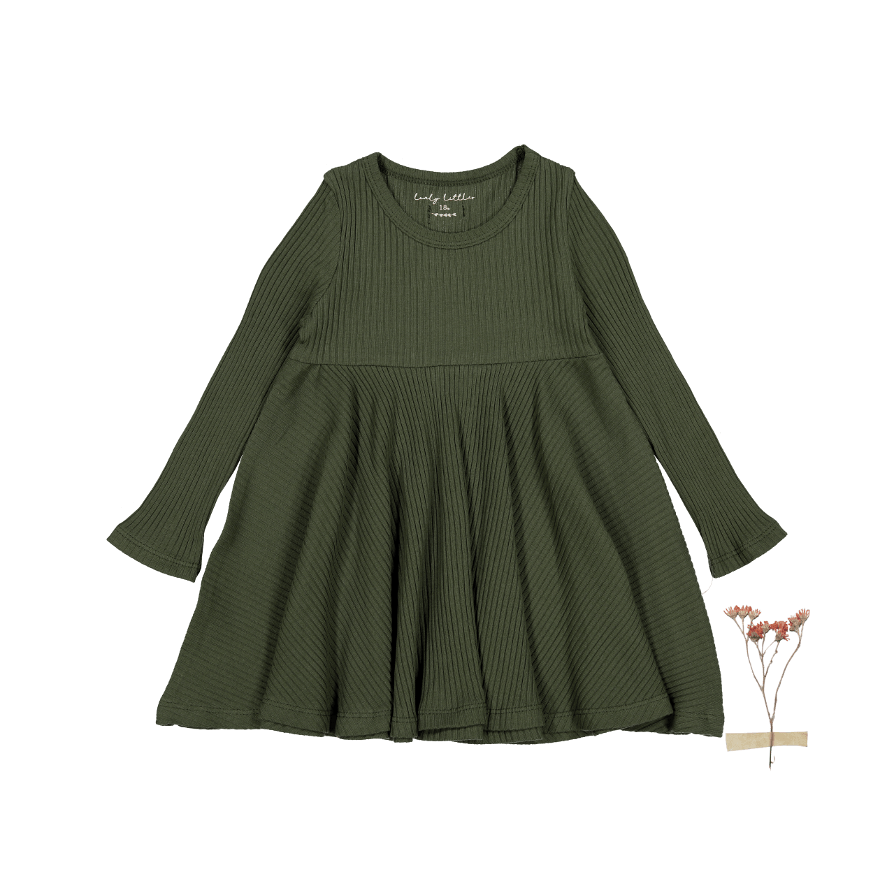 The Long Sleeve Dress - Moss