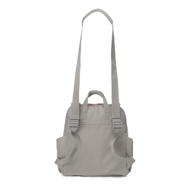 Robyn Vegan Leather Convertible Backpack Pale Grey