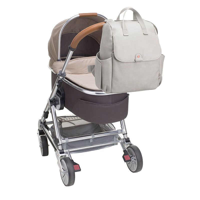 Robyn Vegan Leather Convertible Backpack Pale Grey