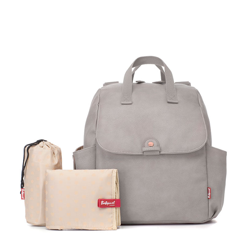 Robyn Vegan Leather Convertible Backpack Pale Grey