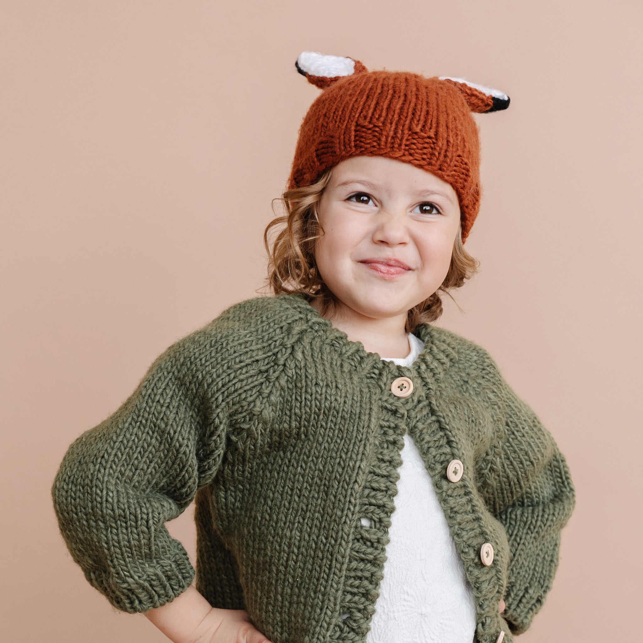 The Blueberry Hill Rusty Fox Knit Hat, Cinnamon