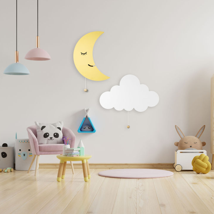 LumiDreams Wall Light - Kid's Decor Nightlight Moon