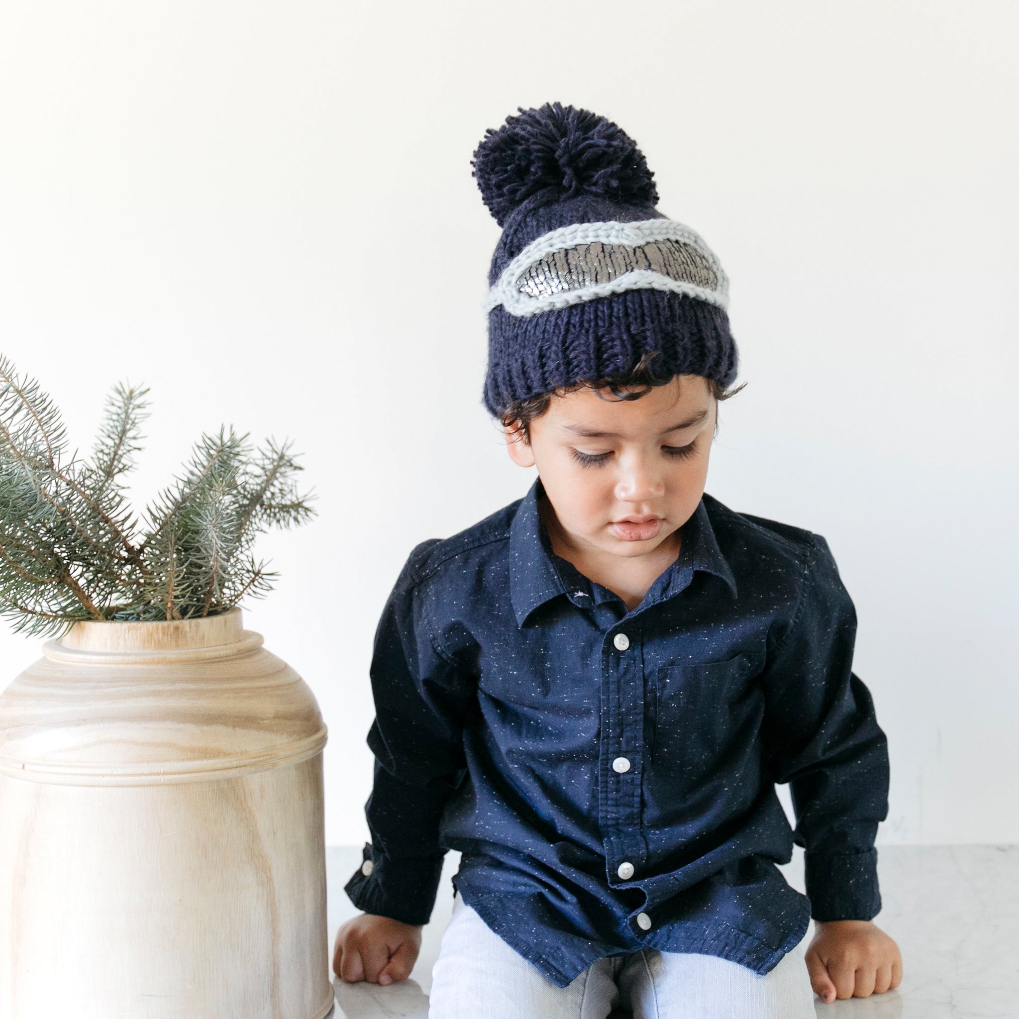 The Blueberry Hill Ski Goggles Beanie, Navy