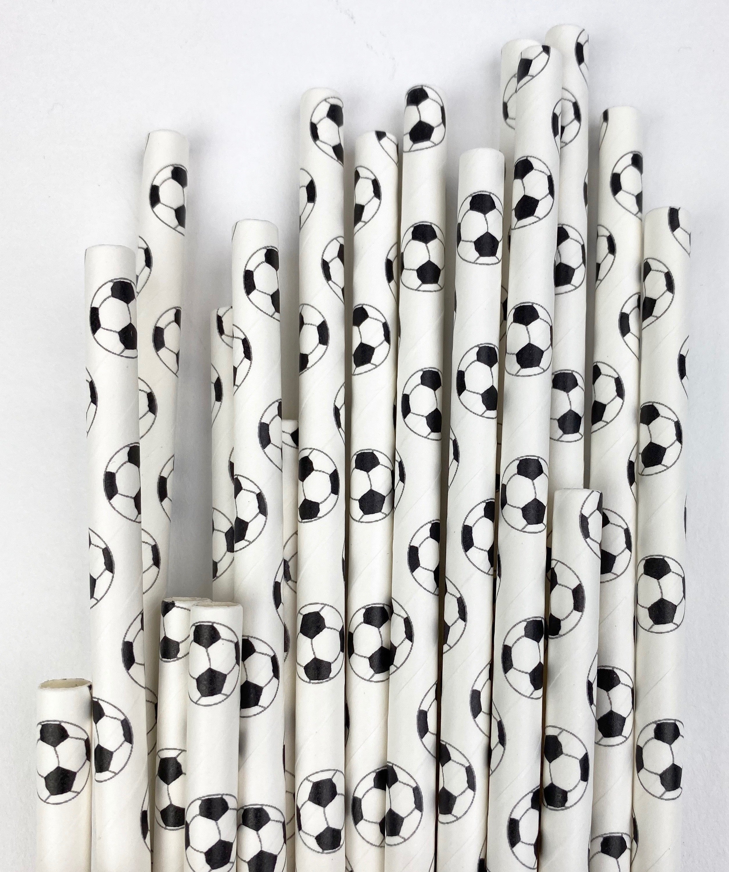 Soccer Ball Paper Straws
