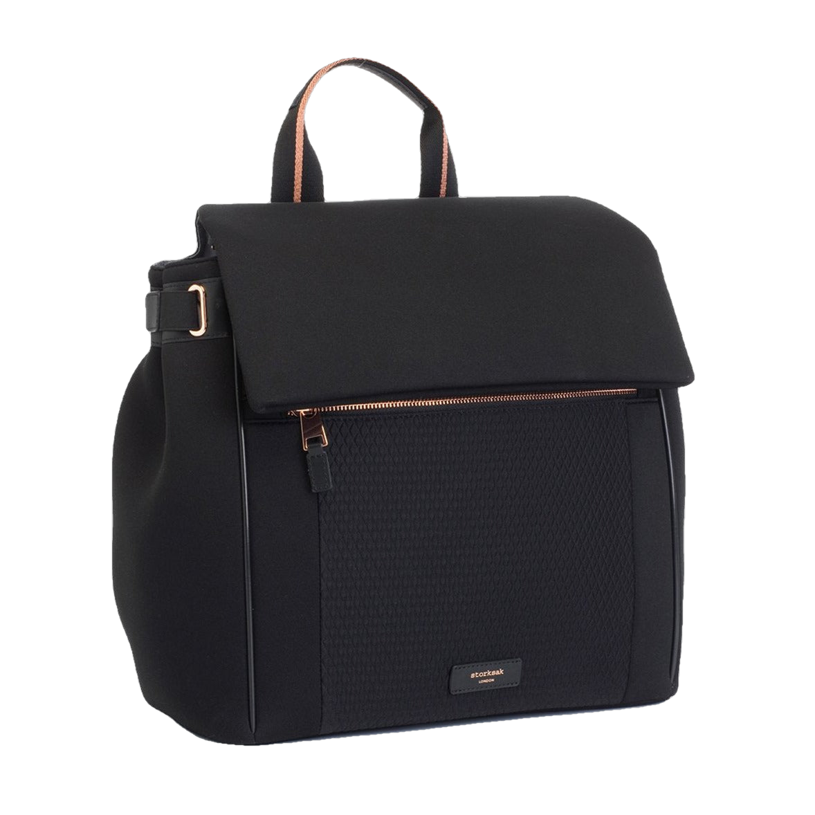 Storksak St James Scuba Black Shoulder Bag Backpack Diaper Bag Shoulder Bags