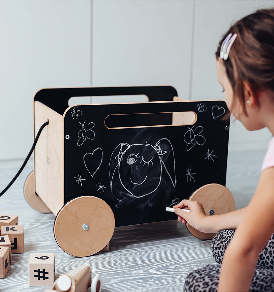 Toy Chest on Wheels - Blackboard