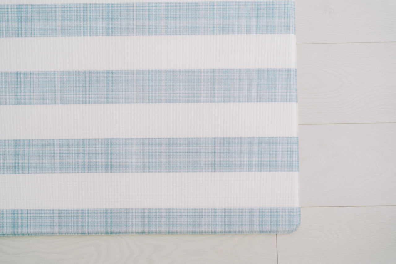 Play Mat Emerson Ikat + Jack Stripe In Rainwash Blue