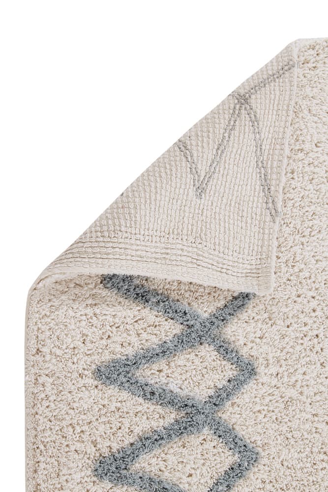 Washable Rug Atlas Natural - Vintage Blue - Bereber Style