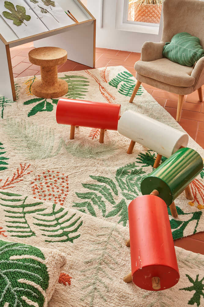 Washable Rug Botanic Plants - Plants