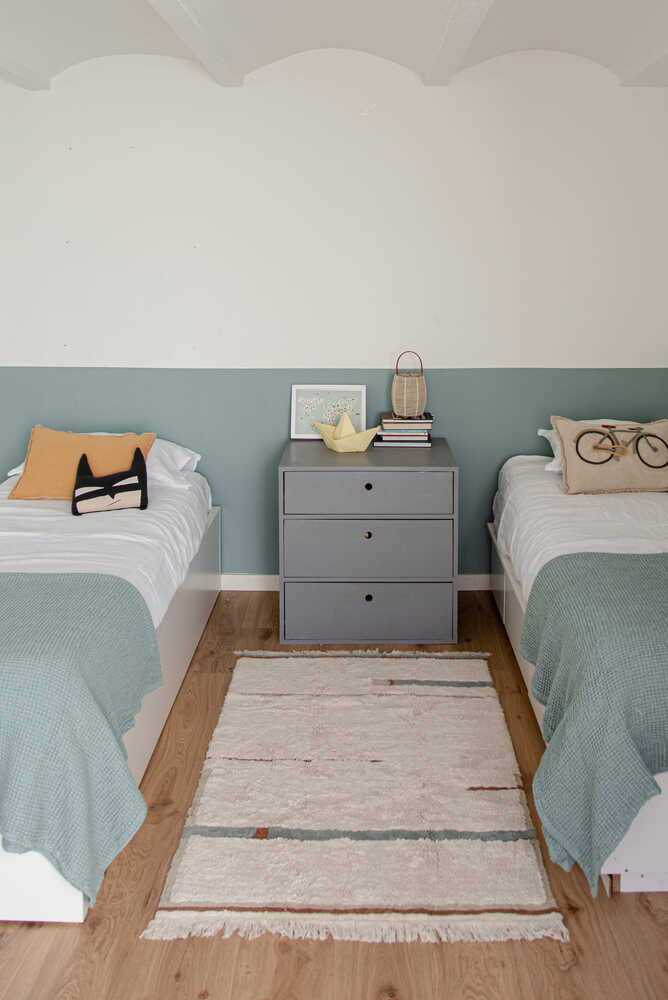 Washable Rug Lanes Vintage Blue - Eco City