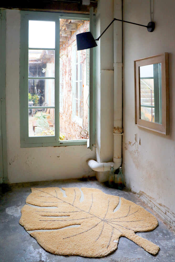 Washable Rug Monstera Honey - Re Edition + Plants