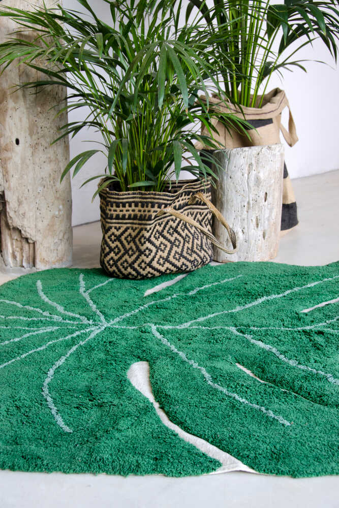 Washable Rug Monstera Leaf - Plants