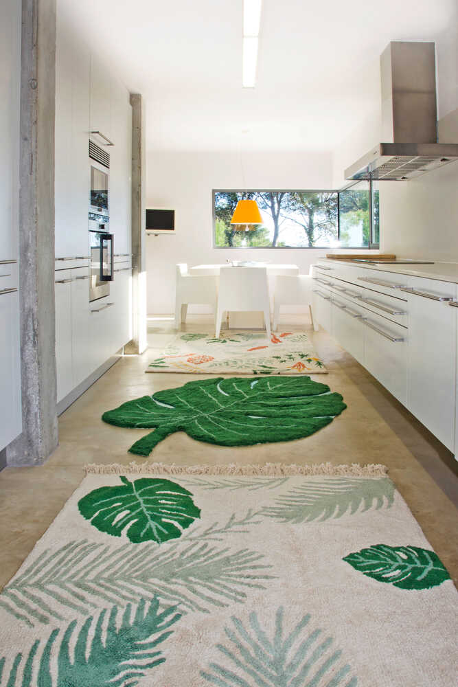 Washable Rug Monstera Leaf - Plants