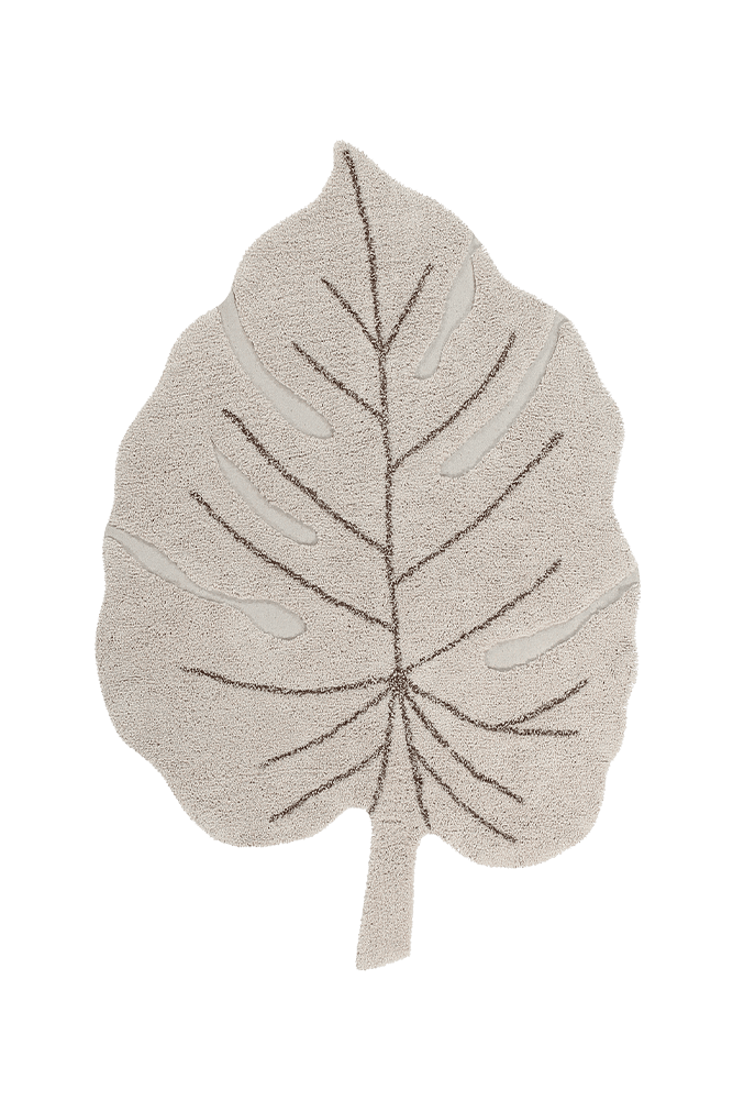 Washable Rug Monstera Natural - Re Edition + Plants