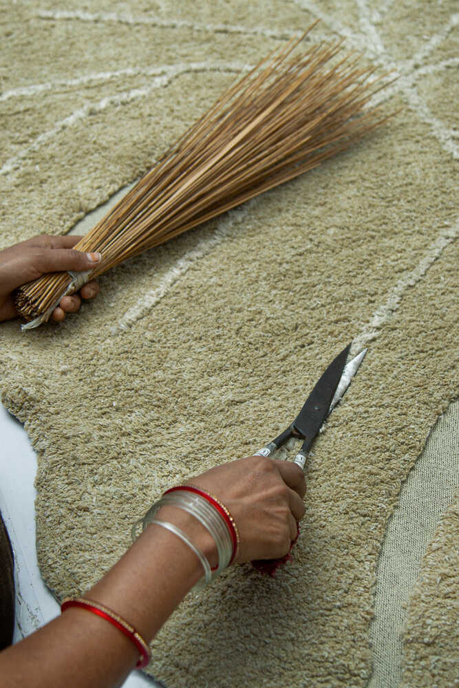 Washable Rug Monstera Olive - Re Edition + Plants