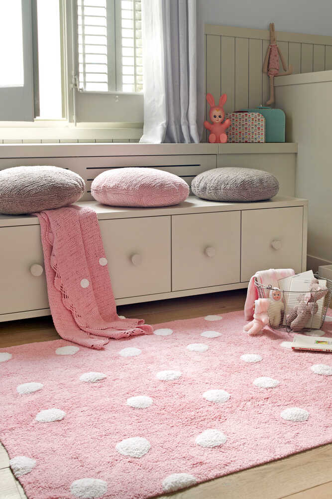 Washable Rug Polka Dots Pink - POLKA DOTS