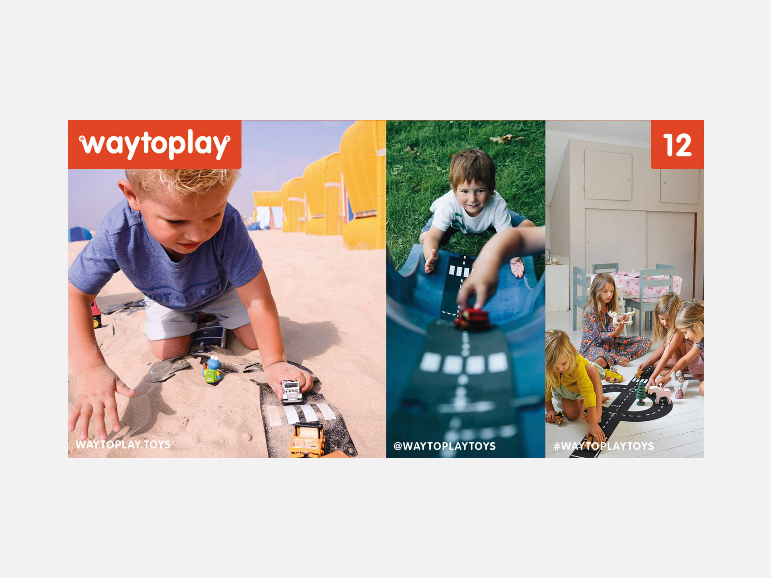 Waytoplay Toys Ringroad Race Track - 12 pcs Play Vehicles Tracks