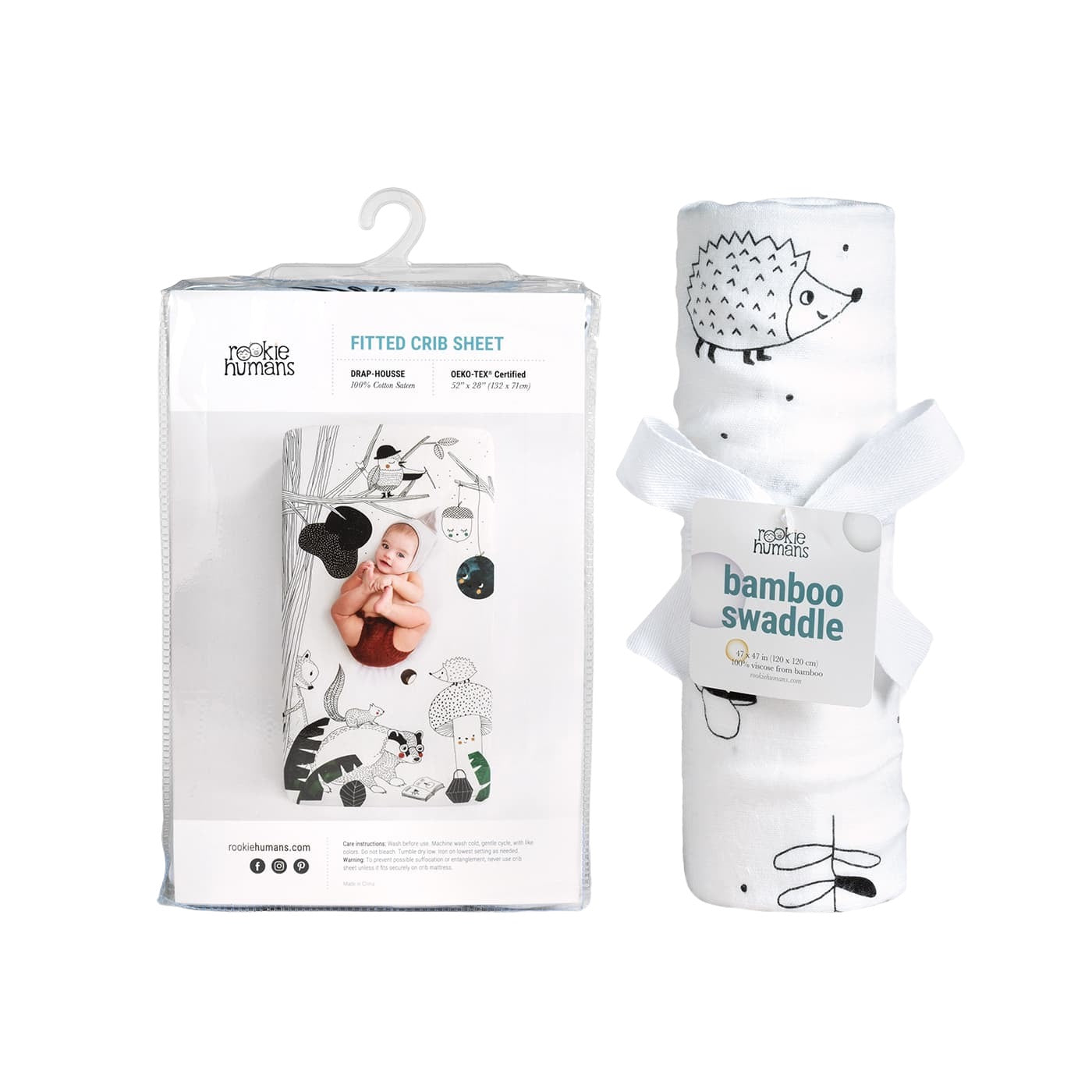 Crib Sheet And Swaddle Bundle - Woodland Dreams