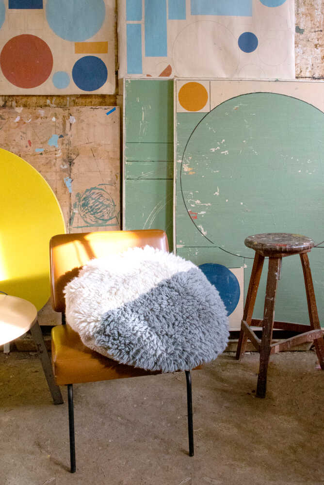 WOOLABLE FLOOR CUSHION SUN RAYS