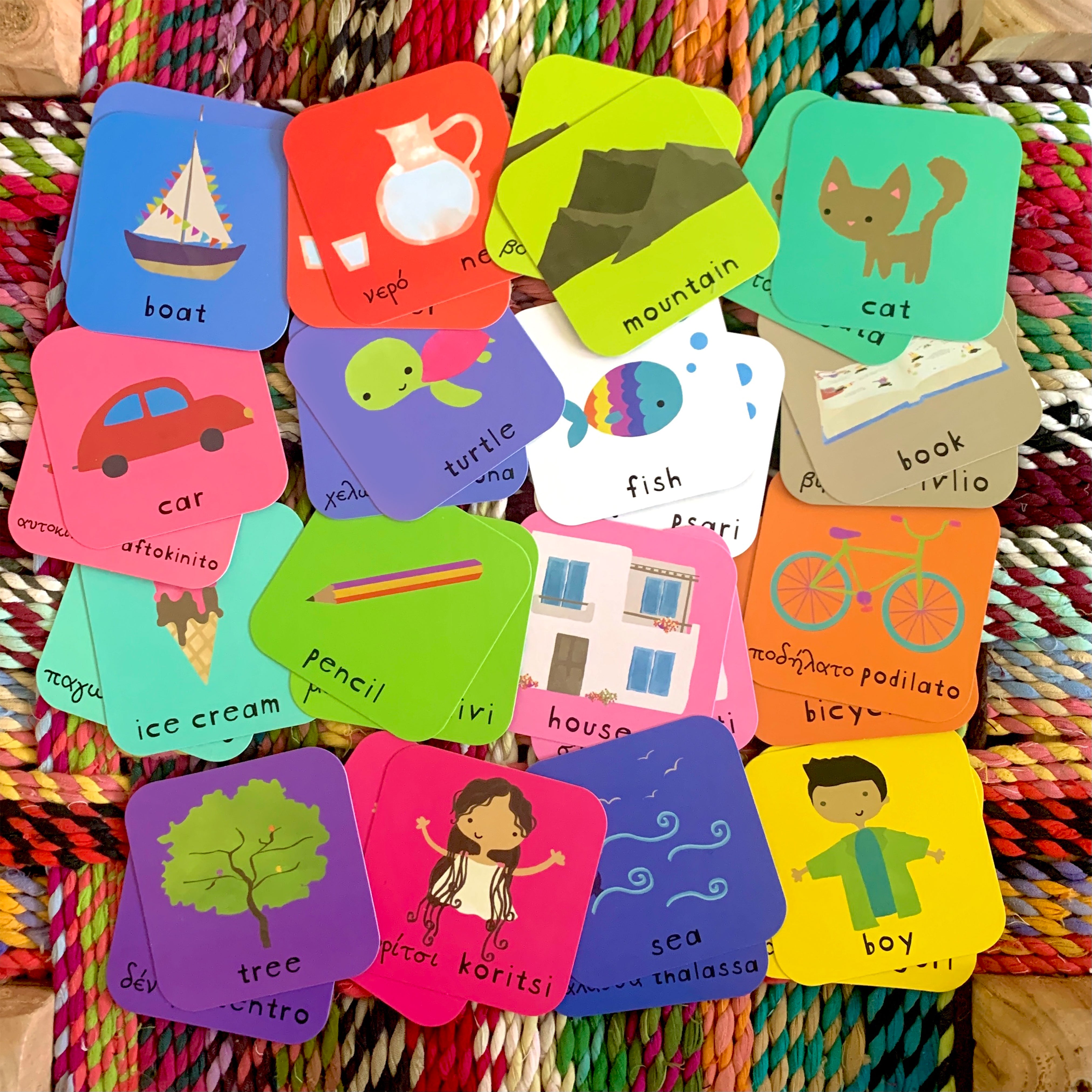 Worldwide Buddies Minilingo, English/Greek Flashcards Flashcards