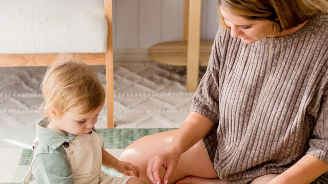 Ten-month-old baby playing