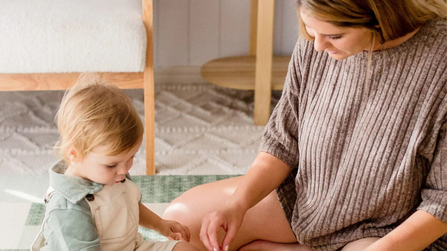 Ten-month-old baby playing