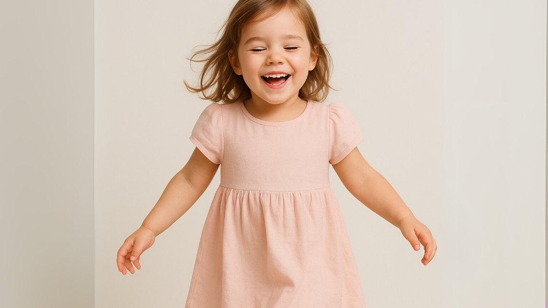One-year-old toddler standing