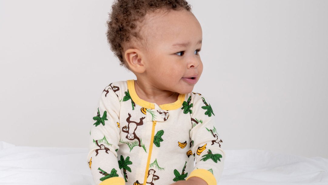 Eight-month-old baby sitting