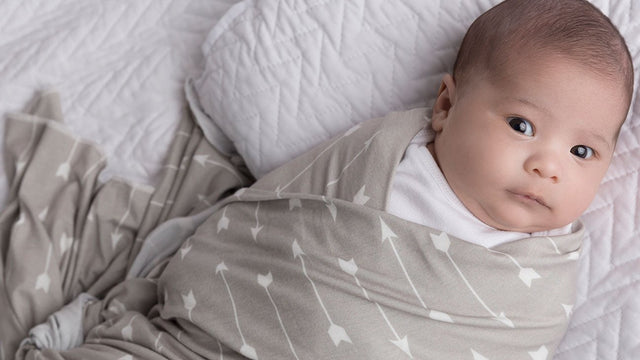 Awake baby in a crib