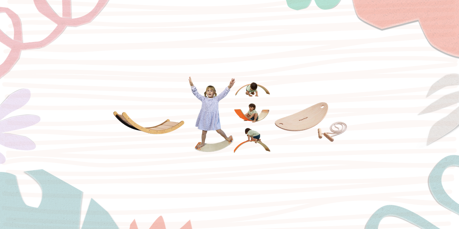 Best balance boards and wobble boards for kids including curved wooden boards and stepping stones