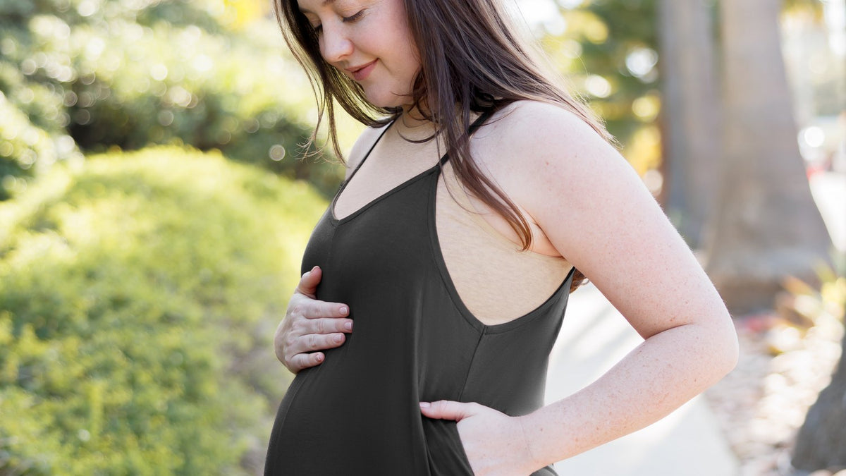 Pregnant woman at home
