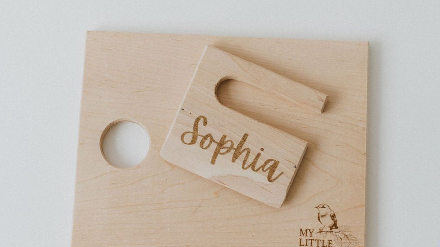 Personalized wooden baby name puzzle
