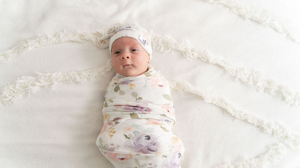 Swaddled newborn sleeping