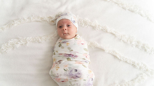 Swaddled newborn sleeping