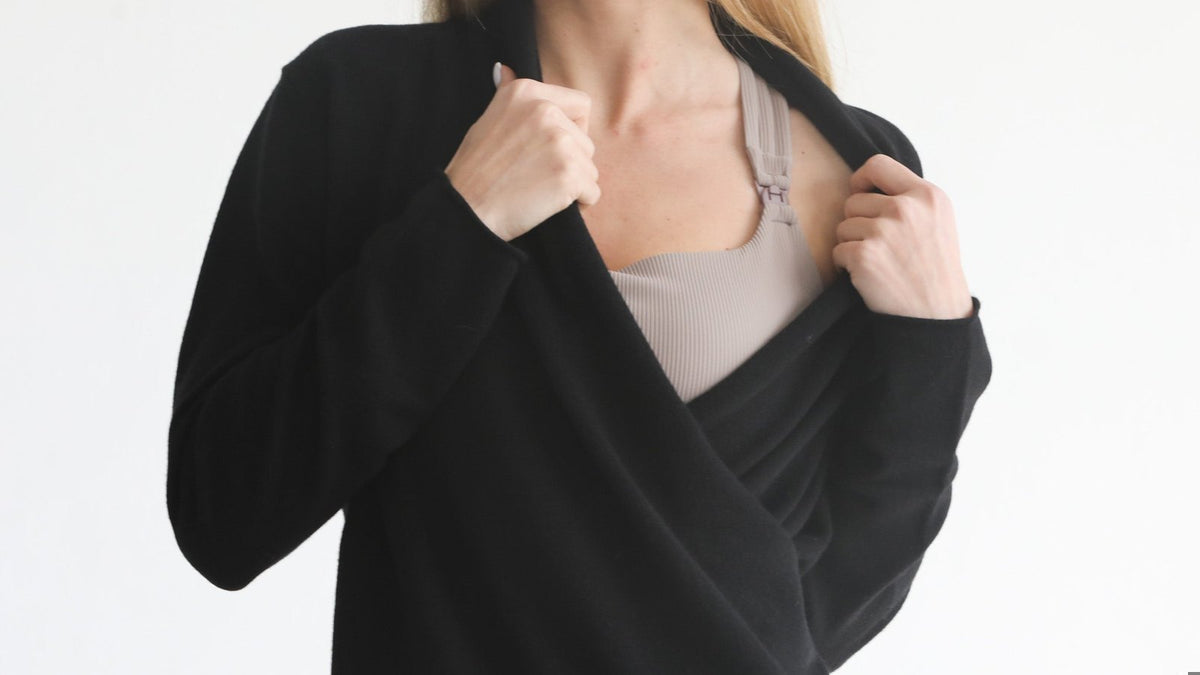 New mother in comfortable loungewear