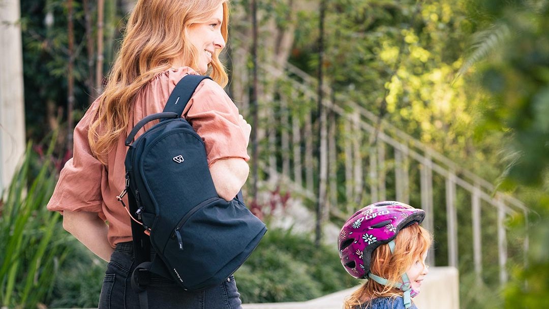 Parent and child on the go