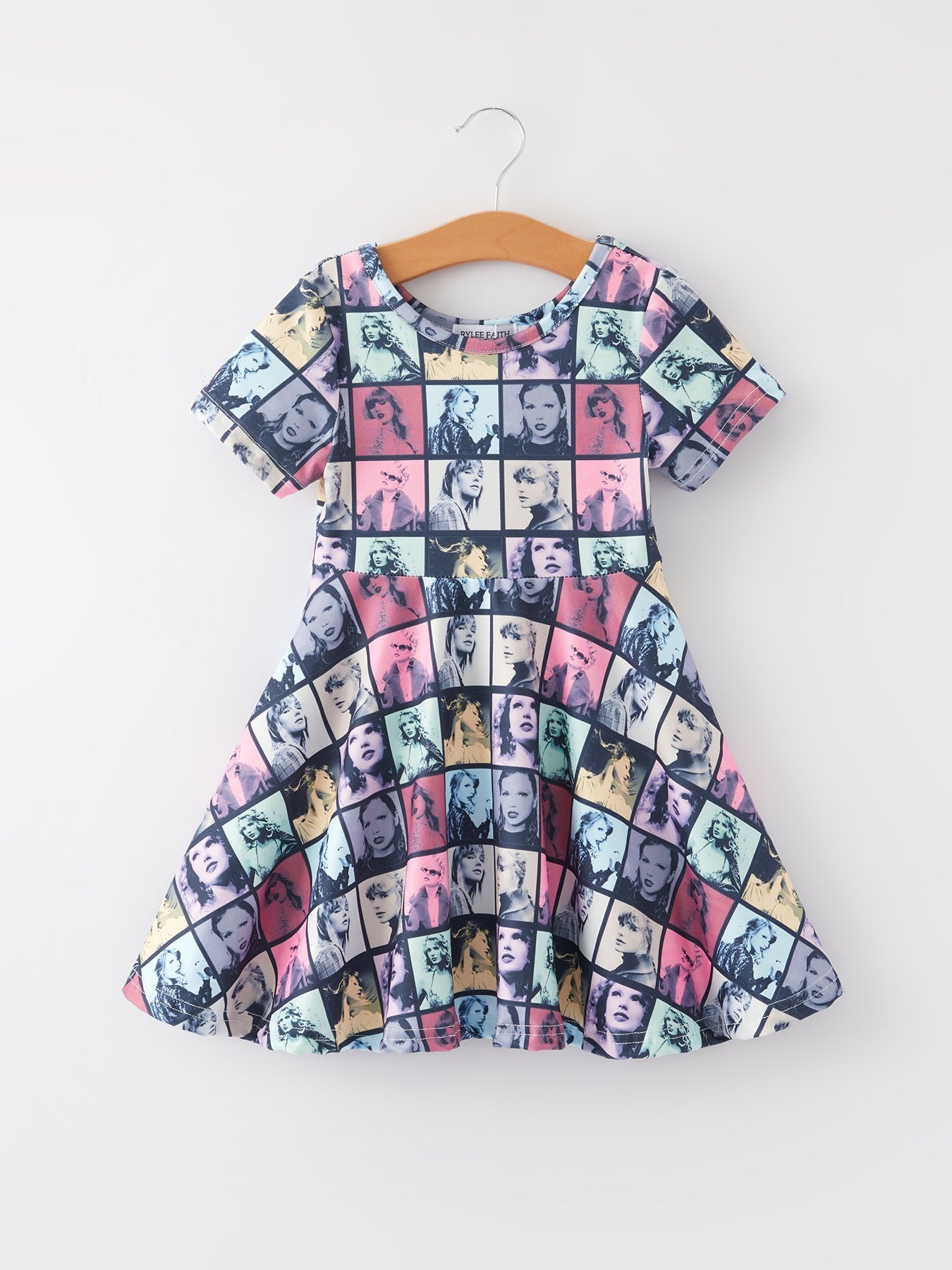 Ts Portrait concert print girls dress modeled