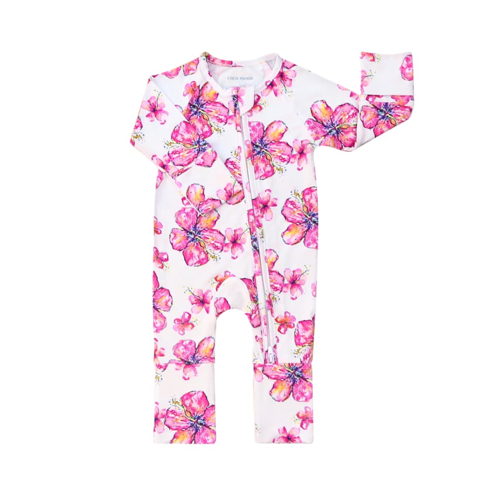 Hibiscus Kiss bamboo coverall