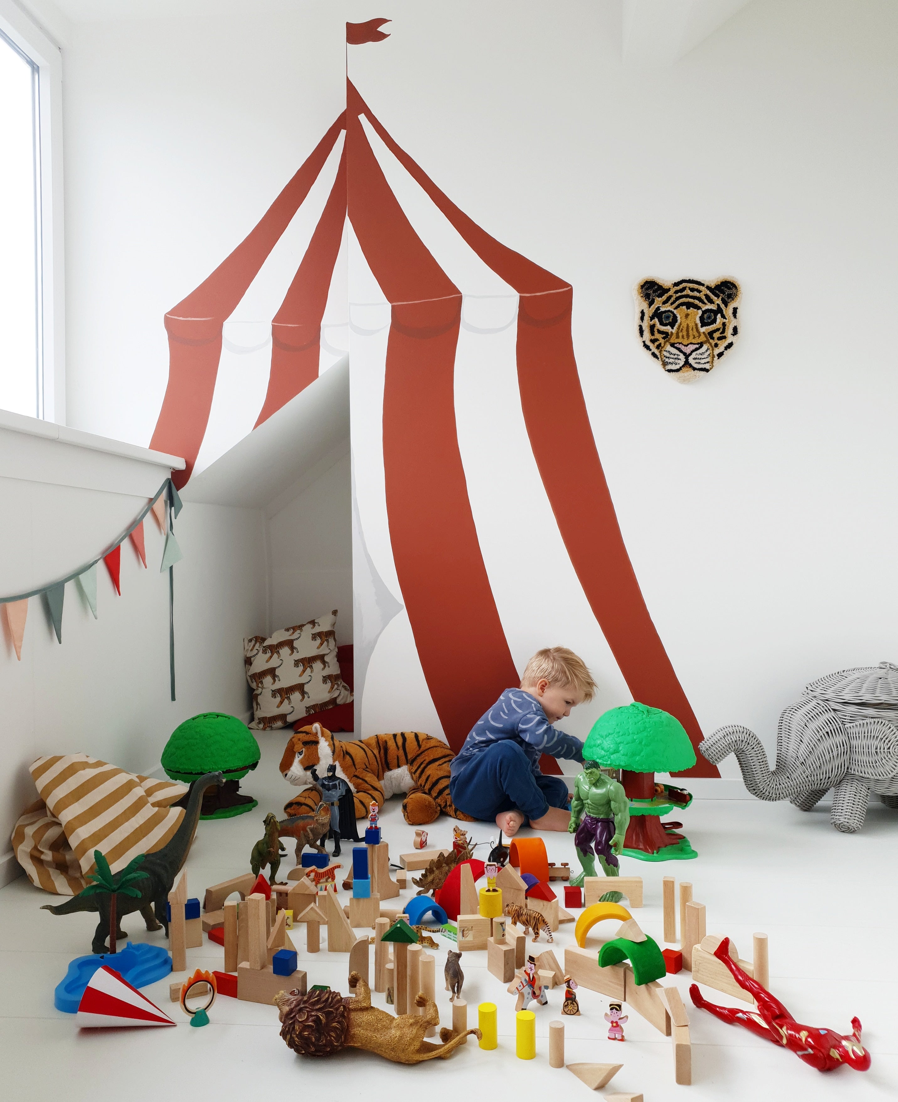 Play and Go toy storage in kid bedroom