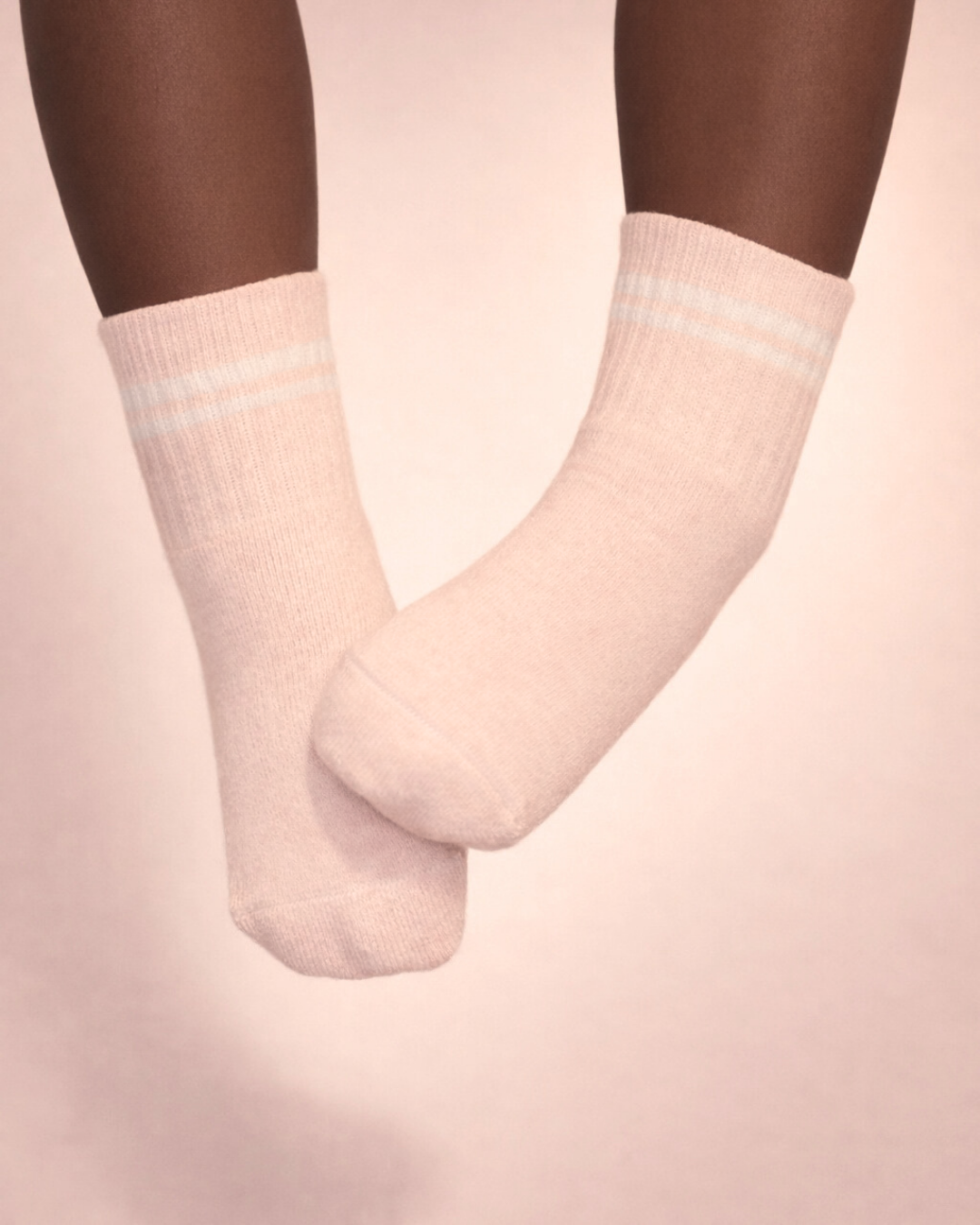 Newborn Gripper Crew Socks 4-pack (0-3 Months) - Blush Suede