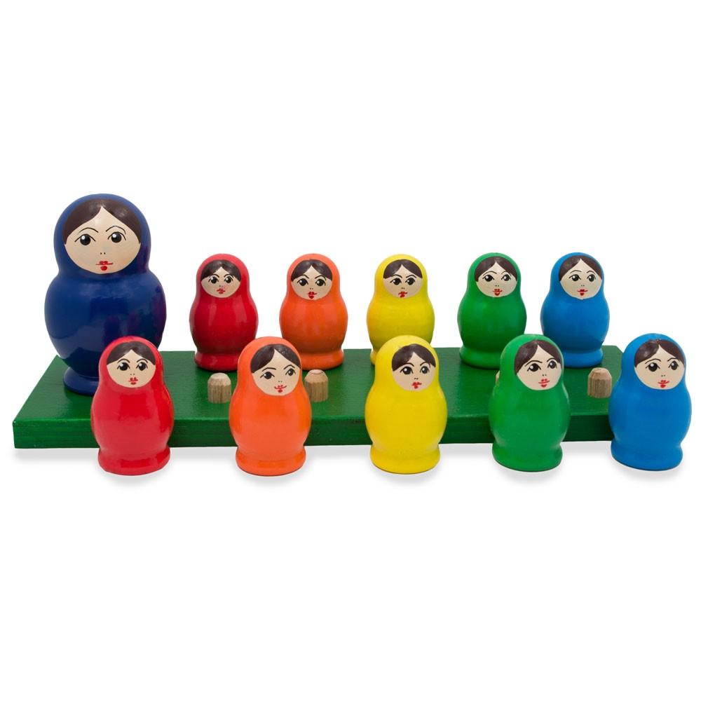 11 Wooden Nesting Dolls For Learning Colors & Counting
