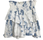 Tweenstyle - Blue/white Tie Dye Smocked Skirt