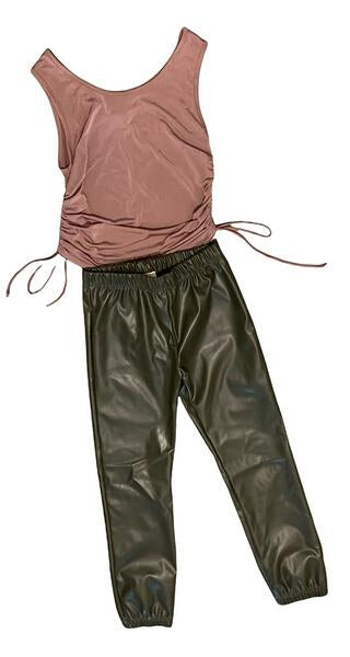 Tweenstyle By Stoopher - Mauve Side Ruched Tank