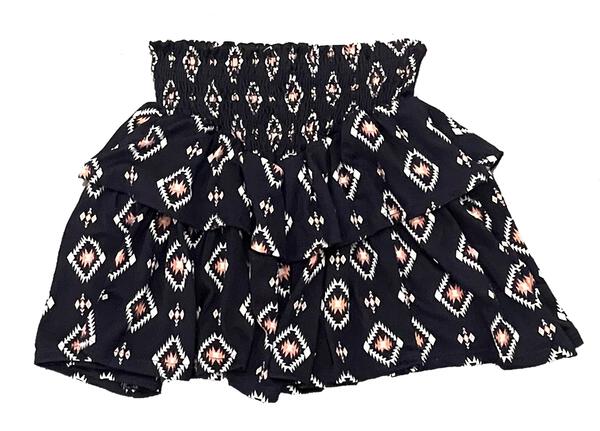 Tweenstyle - Ikat Print Smocked Skirt